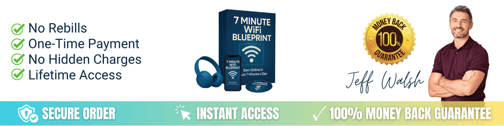 The 7 Minute WiFi Blueprint is built to help beginners kickstart their online income quickly and efficiently.